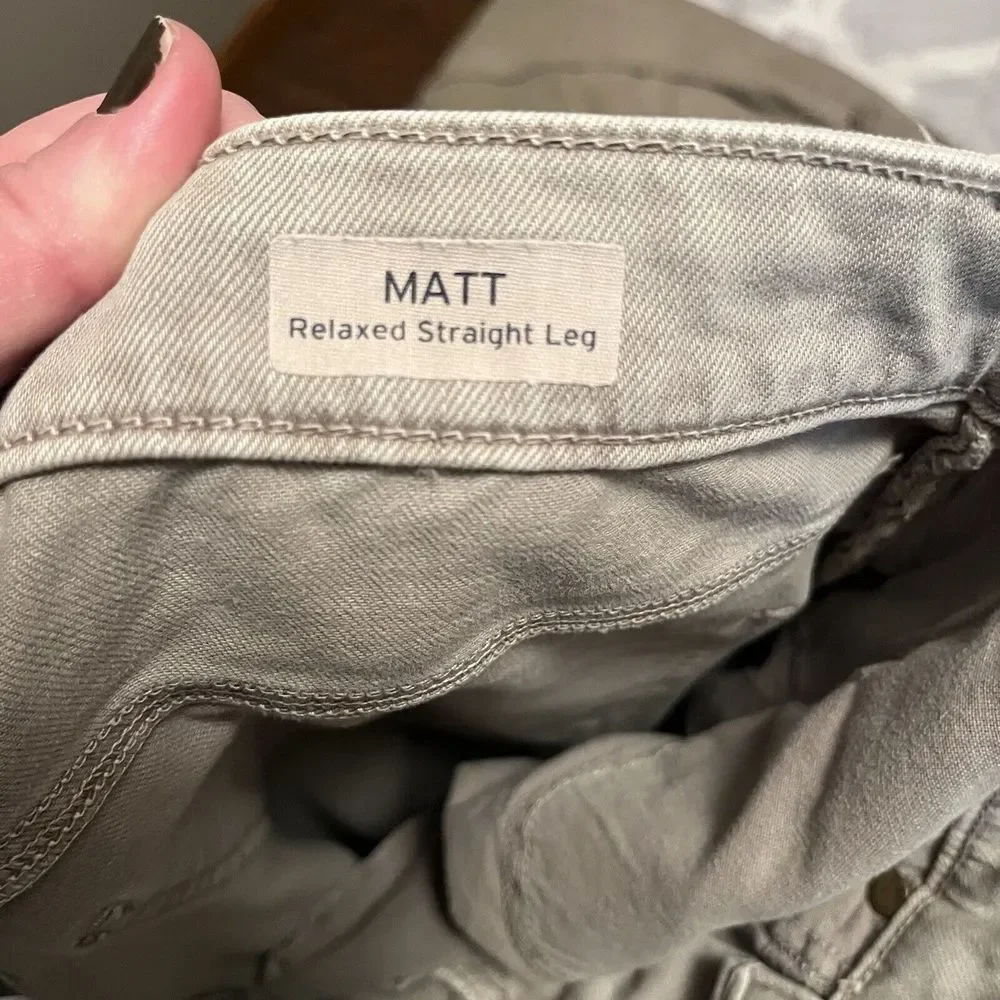 Mavi Mens Jeans‎ Beige Pants Size 32x32 Matt Relaxed Straight Leg